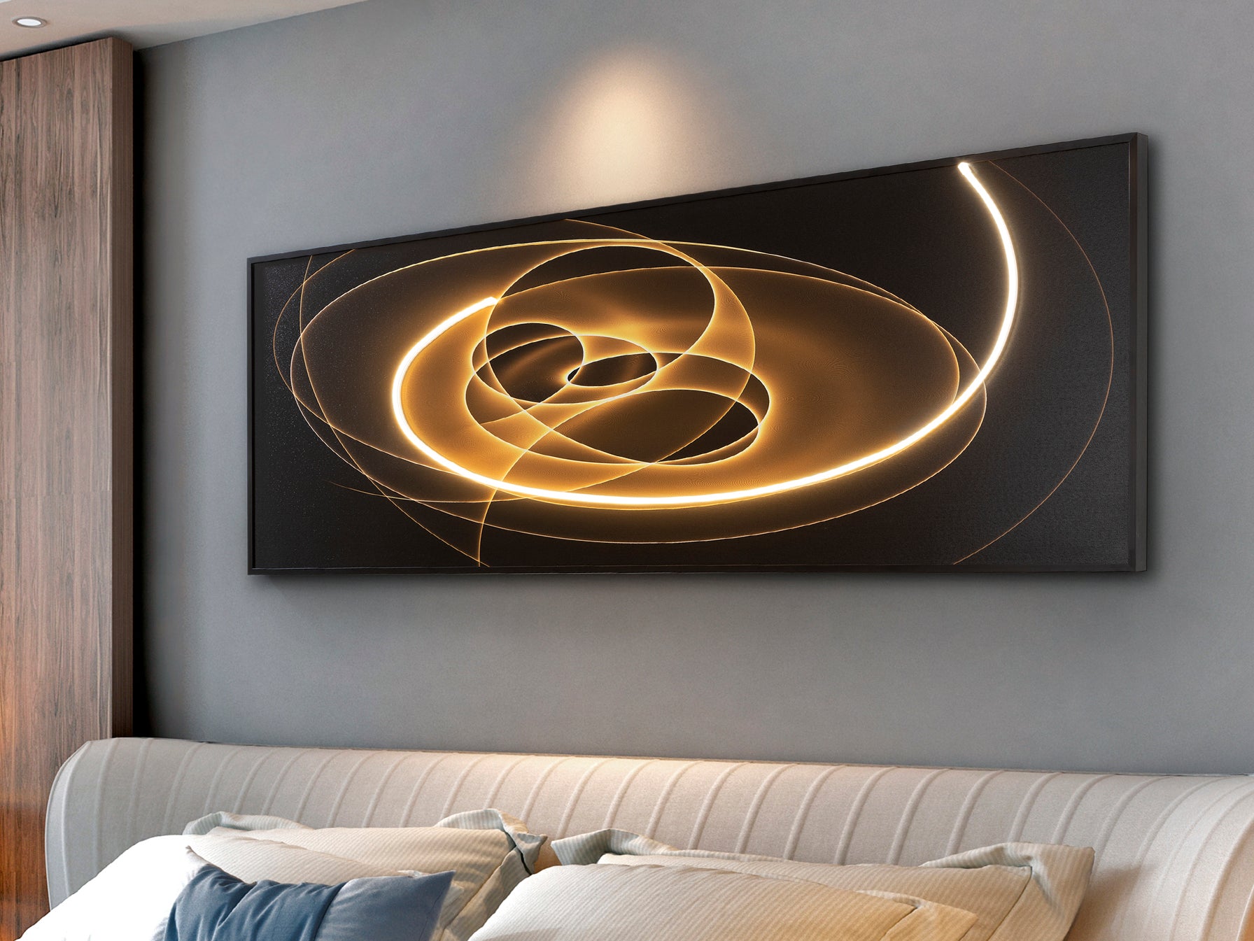 LED картина Trazados със светлинни следи – детайлен изглед