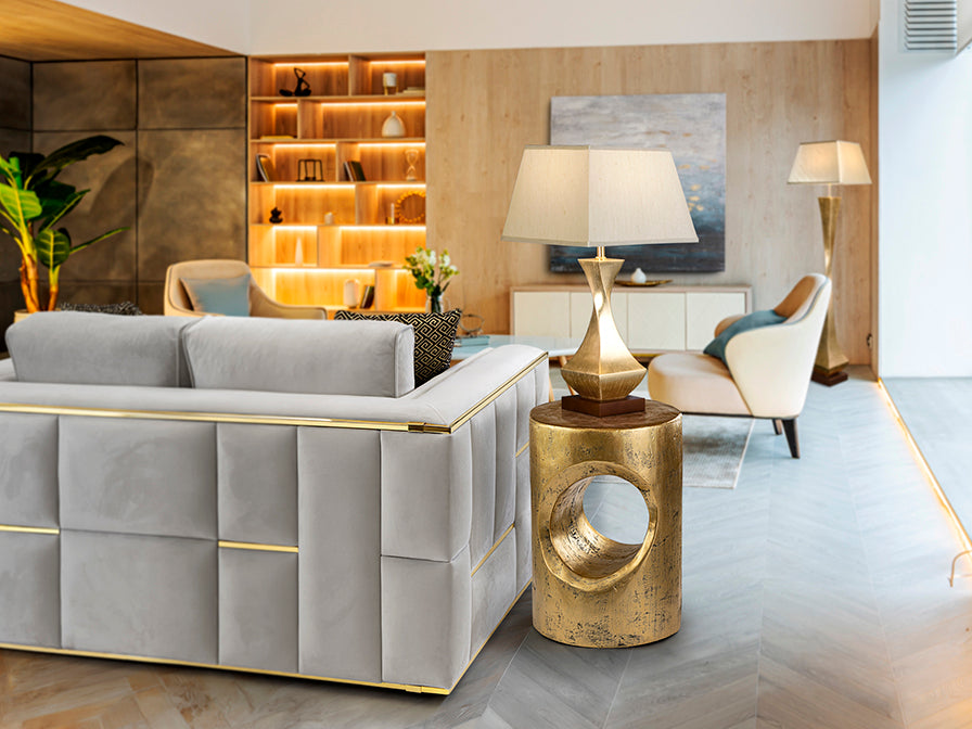 Настолна лампа Deco със златен варак – детайлен изглед