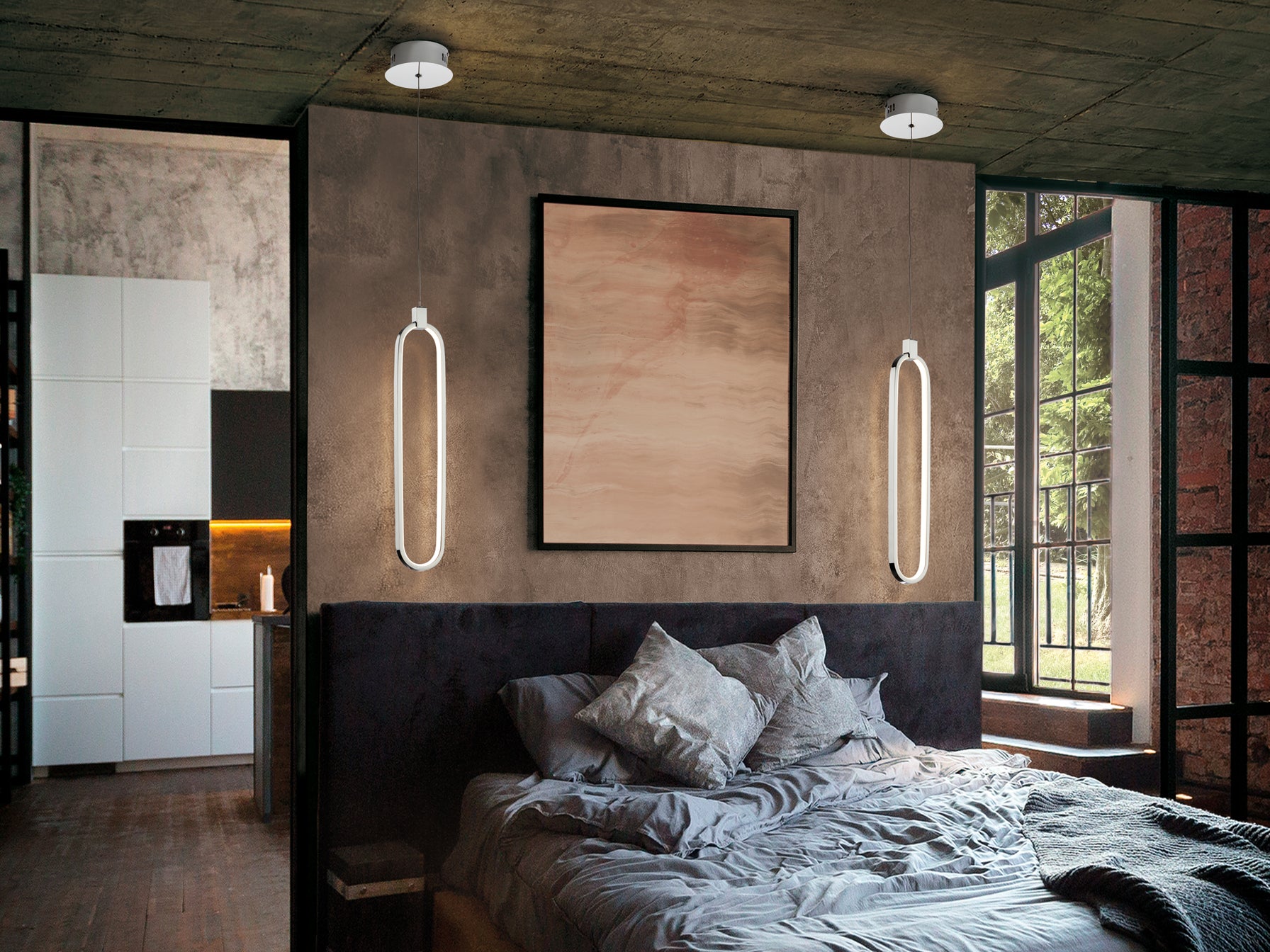 Висяща LED лампа Colette 1L в хром