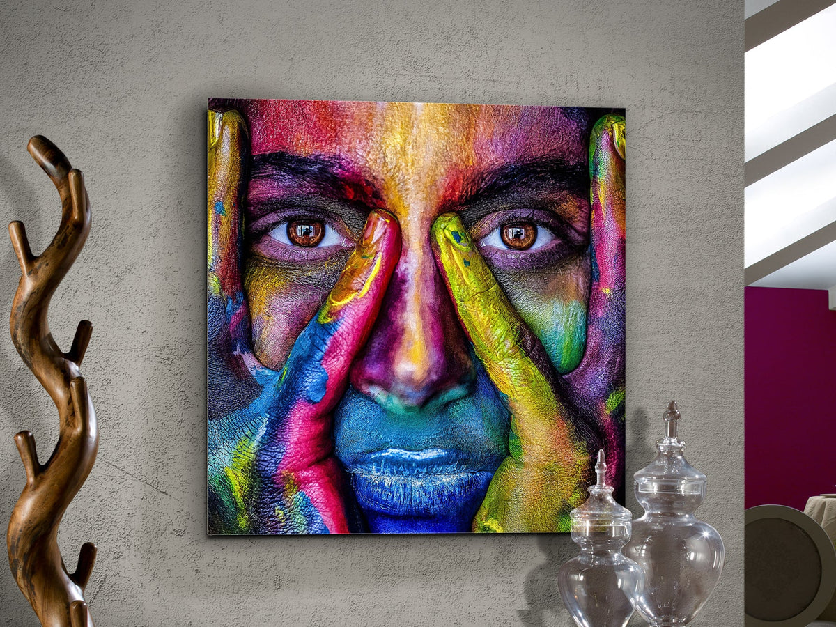 Картина Colores с фотопринт върху закалено стъкло